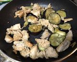 ササミと茄子の焼肉ダレ炒め海苔巻き作り方2写真