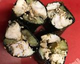 ササミと茄子の焼肉ダレ炒め海苔巻き作り方5写真