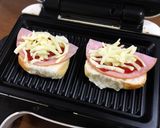 コストコディナーロールでパニーニサンド♡作り方2写真