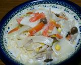 野菜たっぷりクリームスープパスタ作り方7写真