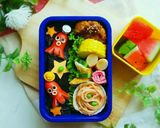 《キャラ弁》のせるだけ♡タコ星人のり弁当作り方7写真
