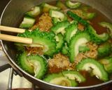 最速のゴーヤ入りチキンラーメン作り方12写真