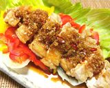 ピリ辛ねぎ香味だれ♪鶏のパリパリ揚げ焼き作り方6写真