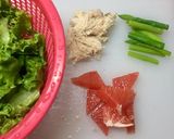 鰯祭り!①炙りイワシとフルーツのサラダ作り方4写真
