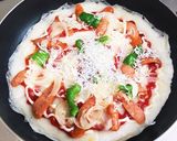 お餅のピザ作り方5写真