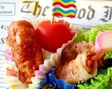簡単！時短！きんぴら肉巻き&高菜 夏弁当作り方1写真