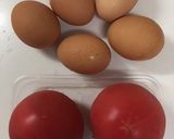 トマトと卵の甘酢あん作り方1写真