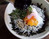 ポン酢で食べる温玉のっけしらす丼作り方7写真