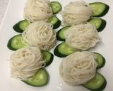 超簡単♪さば缶となめこ和えのせ♪そうめん作り方3写真