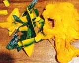 かぼちゃのわたの味噌バタースープ作り方1写真