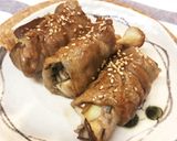 【簡単】バター醤油香るナスと舞茸の肉巻き作り方8写真
