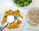 水煮大豆と夏野菜の炒め物♪南瓜＋トマト作り方3写真