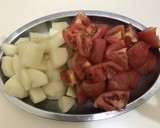 トマトとジャガイモと牛ひき肉のスープ作り方1写真
