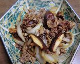 牛肉・玉ねぎ・椎茸★夏休みランチ作り方4写真