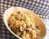 【塩豚】土曜日ランチ☆塩豚ネギチャーハン作り方8写真