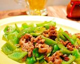 ピーマンと豚コマのマヨ味噌炒め作り方4写真