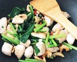 ヘルシーエスニック鶏ササミ小松菜ソテー作り方4写真