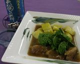 太胡瓜と鴨肉の炊き合わせ作り方5写真