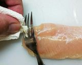 鶏ササミの筋の取り方作り方3写真