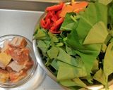 食感楽しい！空心菜と鶏肉の中華炒め！作り方1写真