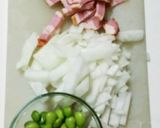 茶豆とベーコンの中華チャーハン　おこげ付作り方1写真