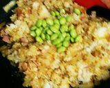 茶豆とベーコンの中華チャーハン　おこげ付作り方4写真