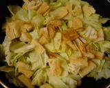 1人分 キャベツと油揚げの卵丼作り方5写真