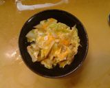 1人分 キャベツと油揚げの卵丼作り方9写真