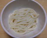 ポン酢でナスの釜たまうどん作り方2写真