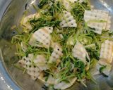 大根と豆苗のなめたけ海苔サラダ!作り方4写真