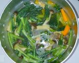 簡単♪小松菜と豆腐 鶏ささみの中華煮！作り方5写真