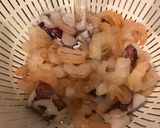 玉ねぎたっぷり、シーフードトマトパスタ作り方1写真