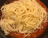 玉ねぎたっぷり、シーフードトマトパスタ作り方10写真