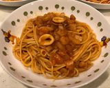 玉ねぎたっぷり、シーフードトマトパスタ作り方12写真
