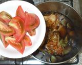 酢っぱ辛いスープ♪簡単キムチ茄子トマト作り方8写真