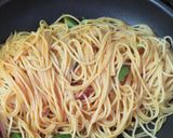 オクラとベーコンのトマトソースパスタ作り方7写真