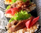 簡単時短!焼肉ソーセージ 夏おにぎらず作り方1写真
