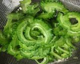 青紫蘇香るゴーヤとチキンのマヨ和え作り方2写真