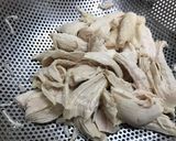 豆苗と鶏肉のサラダ☆手作りポン酢ジュレ作り方2写真