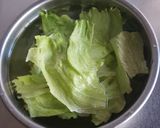 レタスと温泉卵のヘルシーサラダ作り方1写真