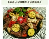 牛肉・ズッキーニ・パプリカ・エリンギ炒め作り方4写真