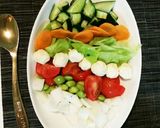 ある野菜でコブサラダ風作り方1写真