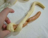 ぐるぐる巻きの ウインナーパン作り方6写真