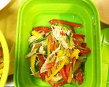 超簡単♡鶏肉&パプリカのゆずごま和え♪作り方3写真