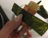 竹輪・オクラ・ベーコンのくるくる海苔巻き作り方10写真