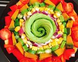 粉なし低糖質☆チーズ卵でレインボーピザ作り方7写真