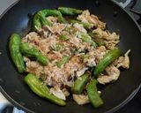 簡単★味付けあっさり　しし唐豚丼作り方6写真