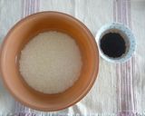 レンジで超簡単！黒米で赤飯もどき作り方1写真
