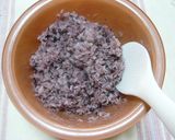 レンジで超簡単！黒米で赤飯もどき作り方4写真