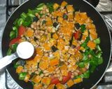 水煮大豆と夏野菜の炒め物♪南瓜＋トマト作り方11写真